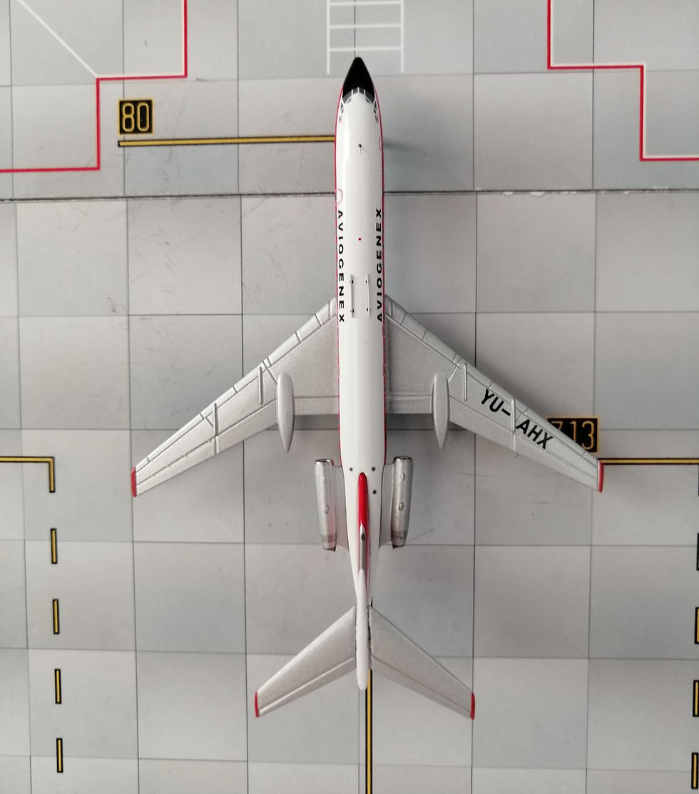 Miniaturebillede: PANDA MODELS AVIOGENEX TUPOLEV TU-134A YU-AHX   1/400