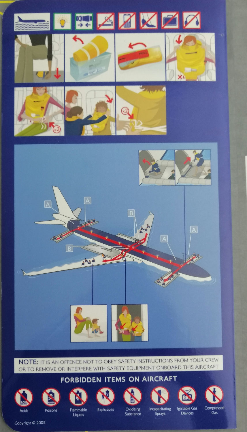 Miniatyrbilde: BRITISH AIRWAYS AIRBUS A320  SAFETY CARD