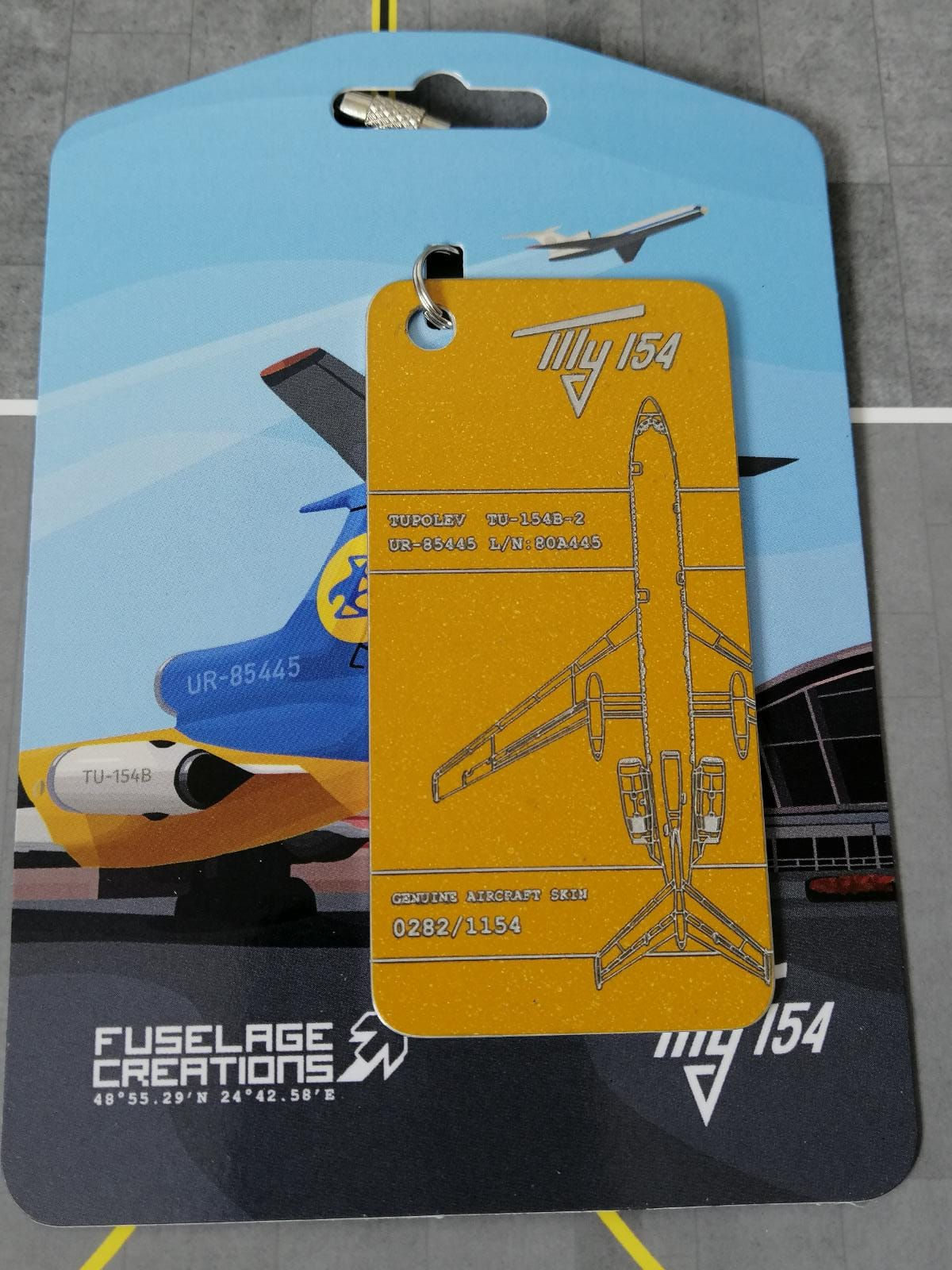 FUSELAGE CREATIONS TUPOLVE TU-154 YELLOW  LIMITED EDITION