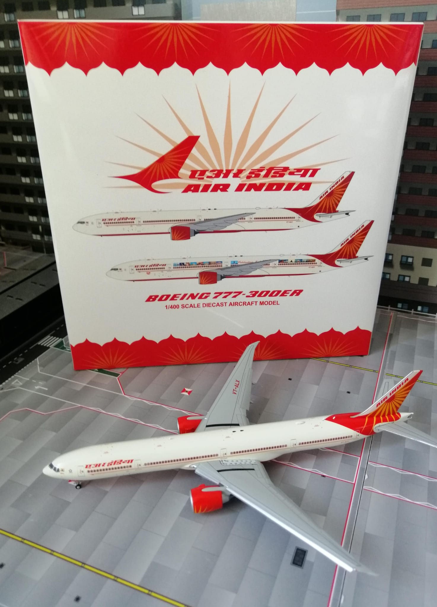 JC WINGS AIR INDIA BOEING B777-300ER VT -ALX FLAPS DOWN 1/400