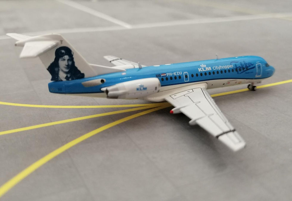 GEMINI JETS KLM FOKKER F-70 PH-KZU  "ANTHONY FOKKER LIVERY " 1/400