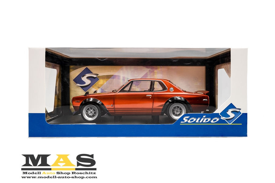 Thumbnail: Nissan Skyline C10 "Hakosuka" Orange Met. 1970 Solido 1/18