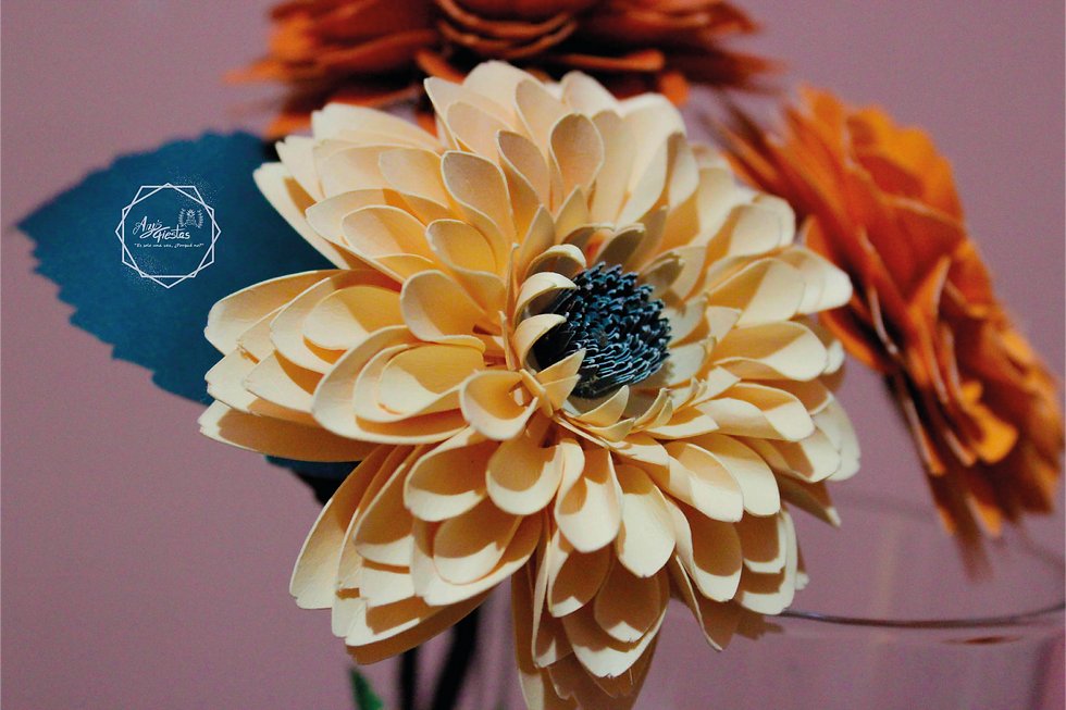 Miniatura: Ramos de flores Dahlias de papel