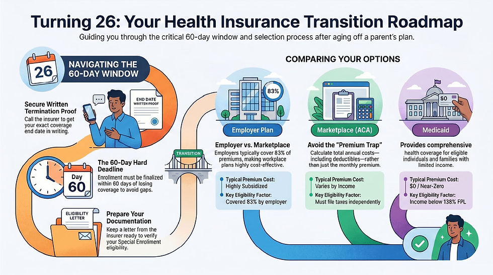 Turning 26 and aging off parents health insurance plan 60 day window compass health consultants health insurance agents columbia missouri