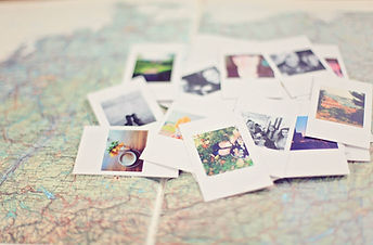 Old photos spread out