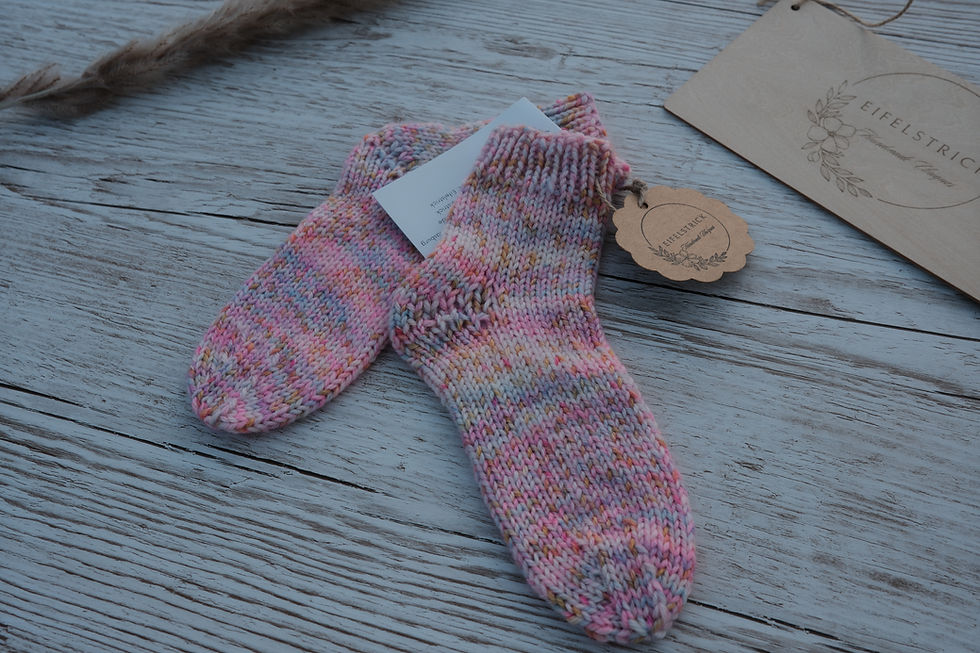 Kinder Socken 6-fach - Farbe Rosa meliert