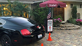 Fidelity Valet Parking - Podium, Umbrella and accessories - Protecting Homeowner's vehicle