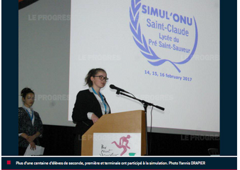 La presse en a parlé : les représentants haussent le ton : La troisième édition de Simul'ONU s&#