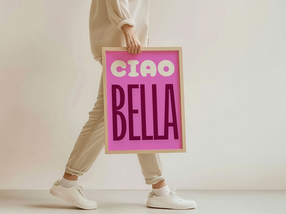 Thumbnail: Ciao Bella Typography Wall Art