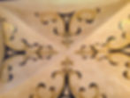Groin ceiling fleur de lis theme.