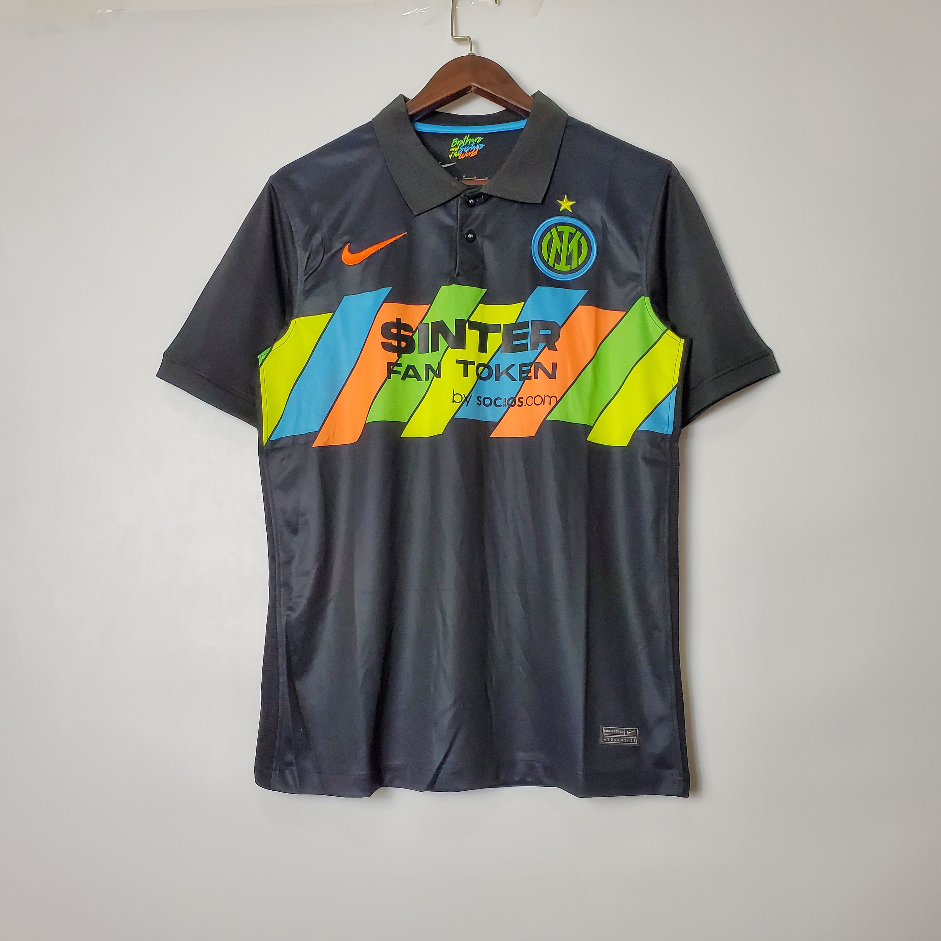 2122 Inter Milan second away black Soccer jersey