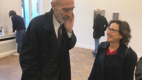 Walter Swennen and NY Gallerist Nicole Klagsbrun in Gallery Sofie Van de Velde Antwerp