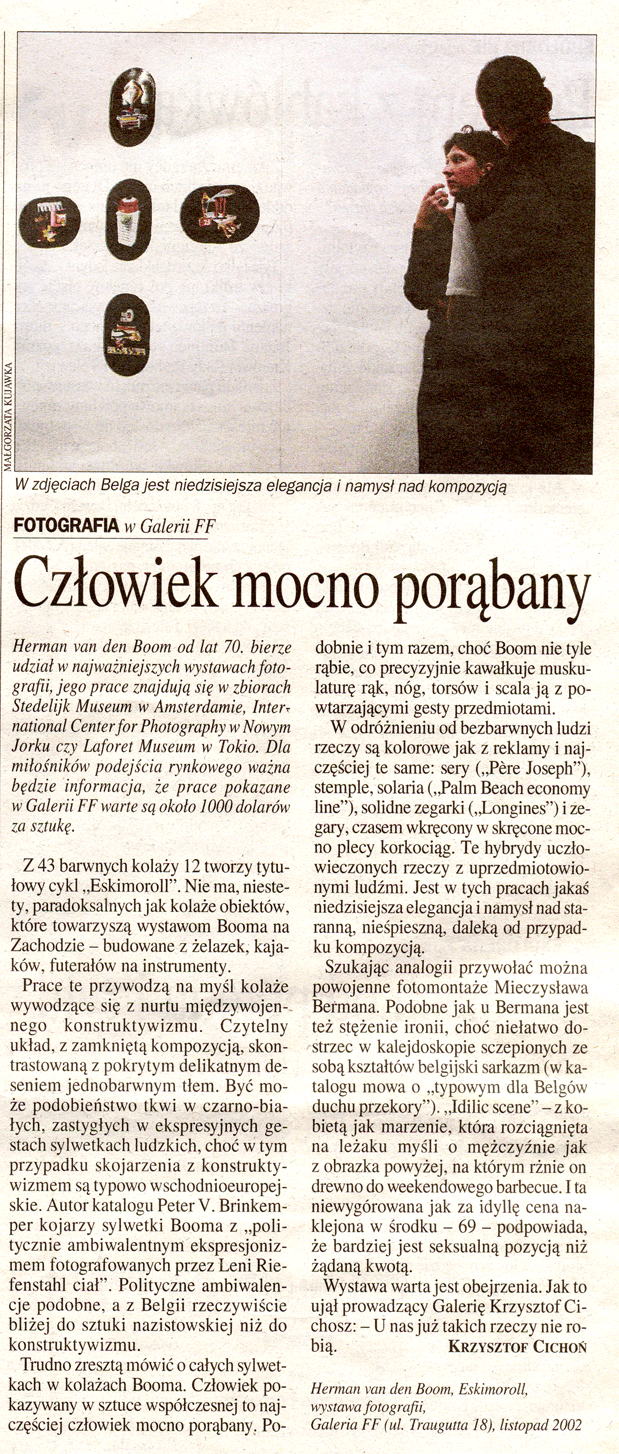 About my exhibition in FF Gallery Lodz 2002