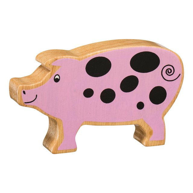 Lanka Kade Natural Wooden Pink Pig NC101