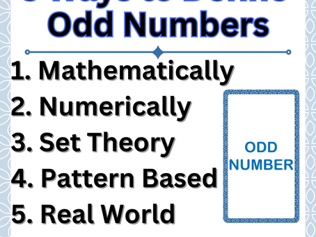 5 Ways to Define Odd Numbers