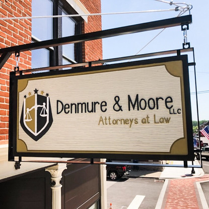 Hand Carved Poplar/Steel Sign