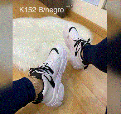 TENIS K152 BLANCO NEGRO