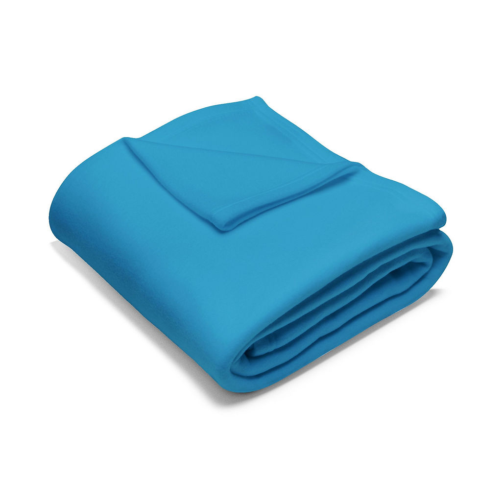 Thumbnail: Talbot Customized Basic Fleece Blanket:  Design 2 (Turquoise)
