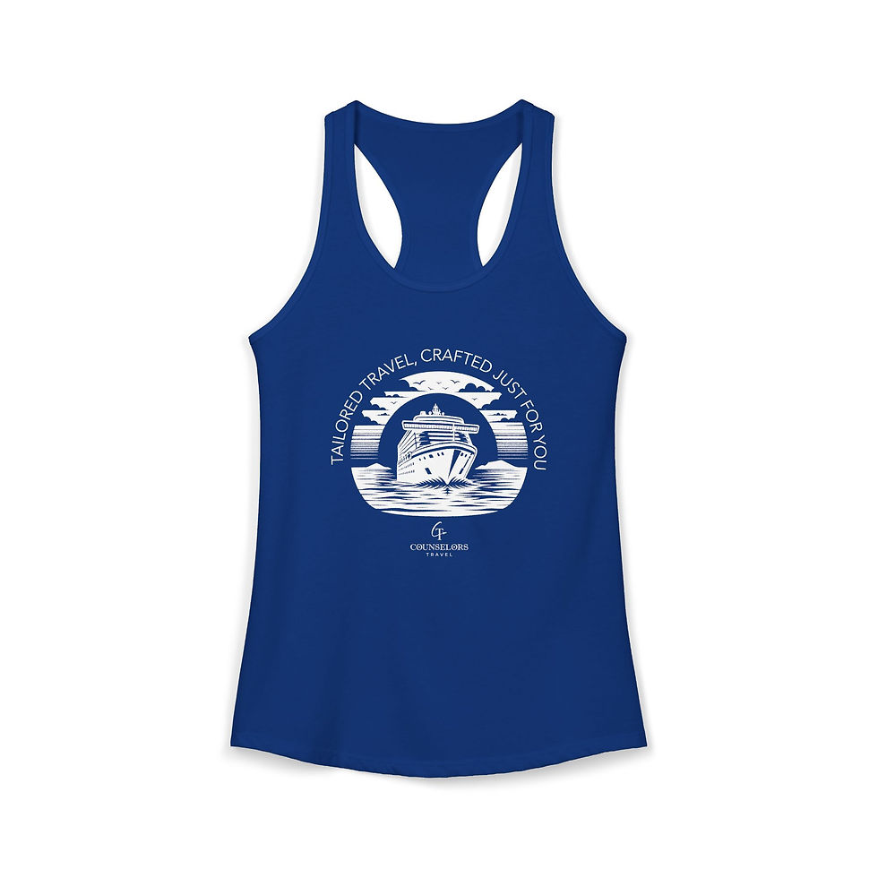 Thumbnail: Counselor Travel Cruise Tailored Travel Racerback Shirt