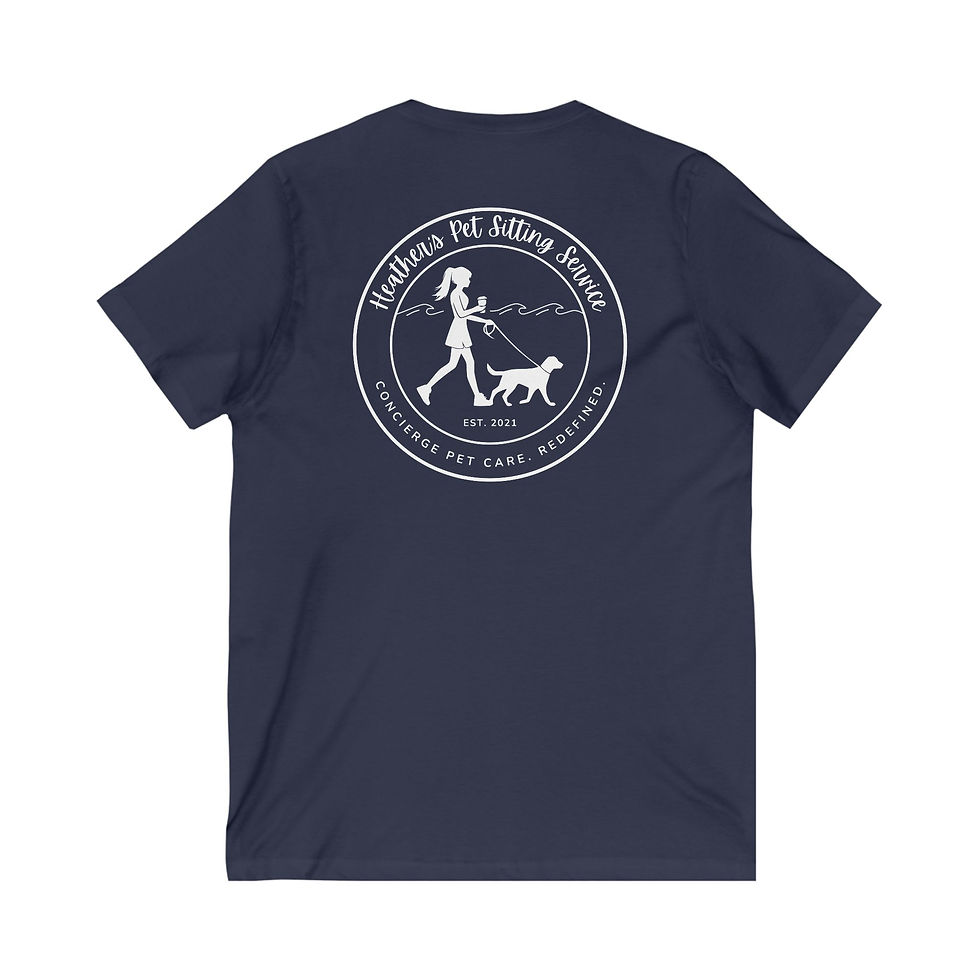 Thumbnail: Heather's Pet Sitting Service Jersey Short Sleeve V-Neck Tee