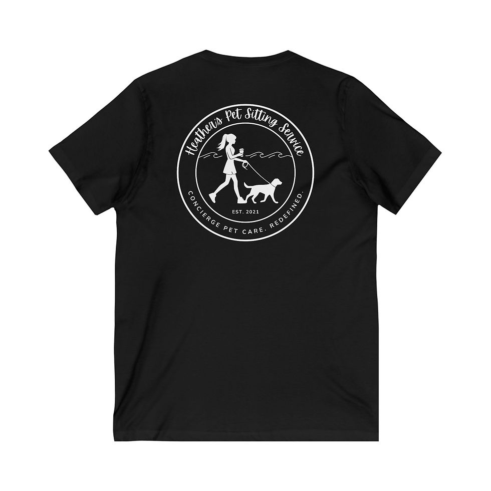 Thumbnail: Heather's Pet Sitting Service Jersey Short Sleeve V-Neck Tee