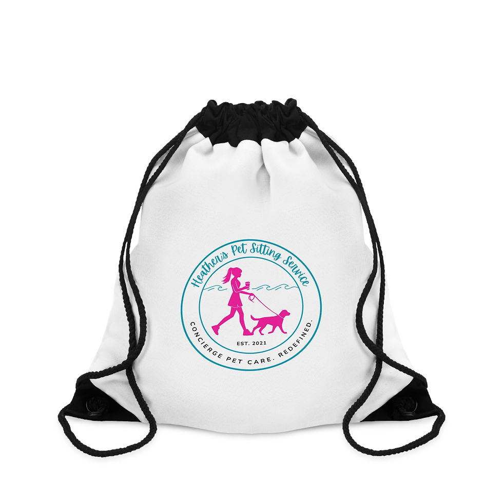 Thumbnail: Heather's Pet Sitting Service Drawstring Bag