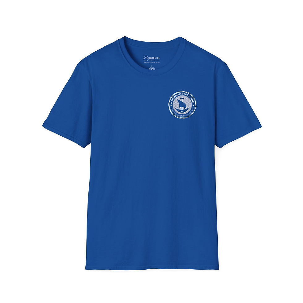 Thumbnail: Jersey: St. Christopher's Nautical Rope Unisex Softstyle T-Shirt (Two Sided)