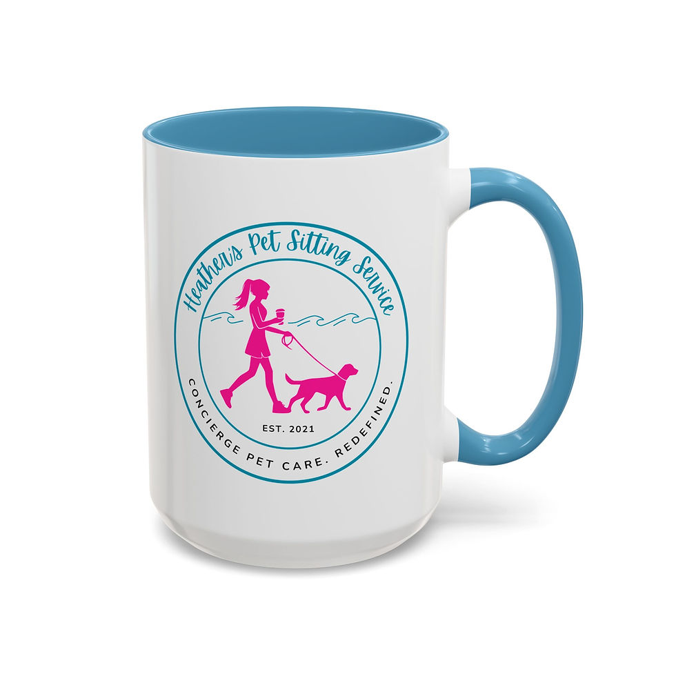 Thumbnail: Heather's Pet Sitting Service Accent Coffee Mug (11, 15oz)