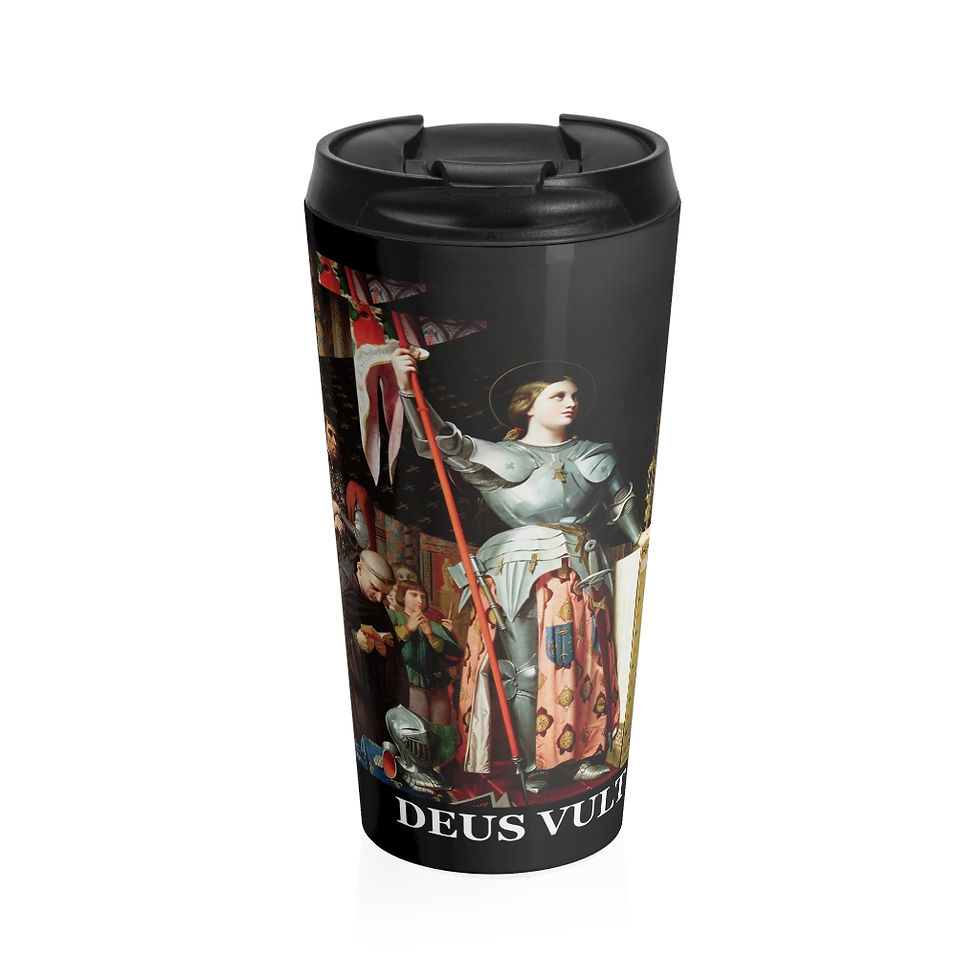 Thumbnail: Saint Joan of Arc Stainless Steel Travel Mug