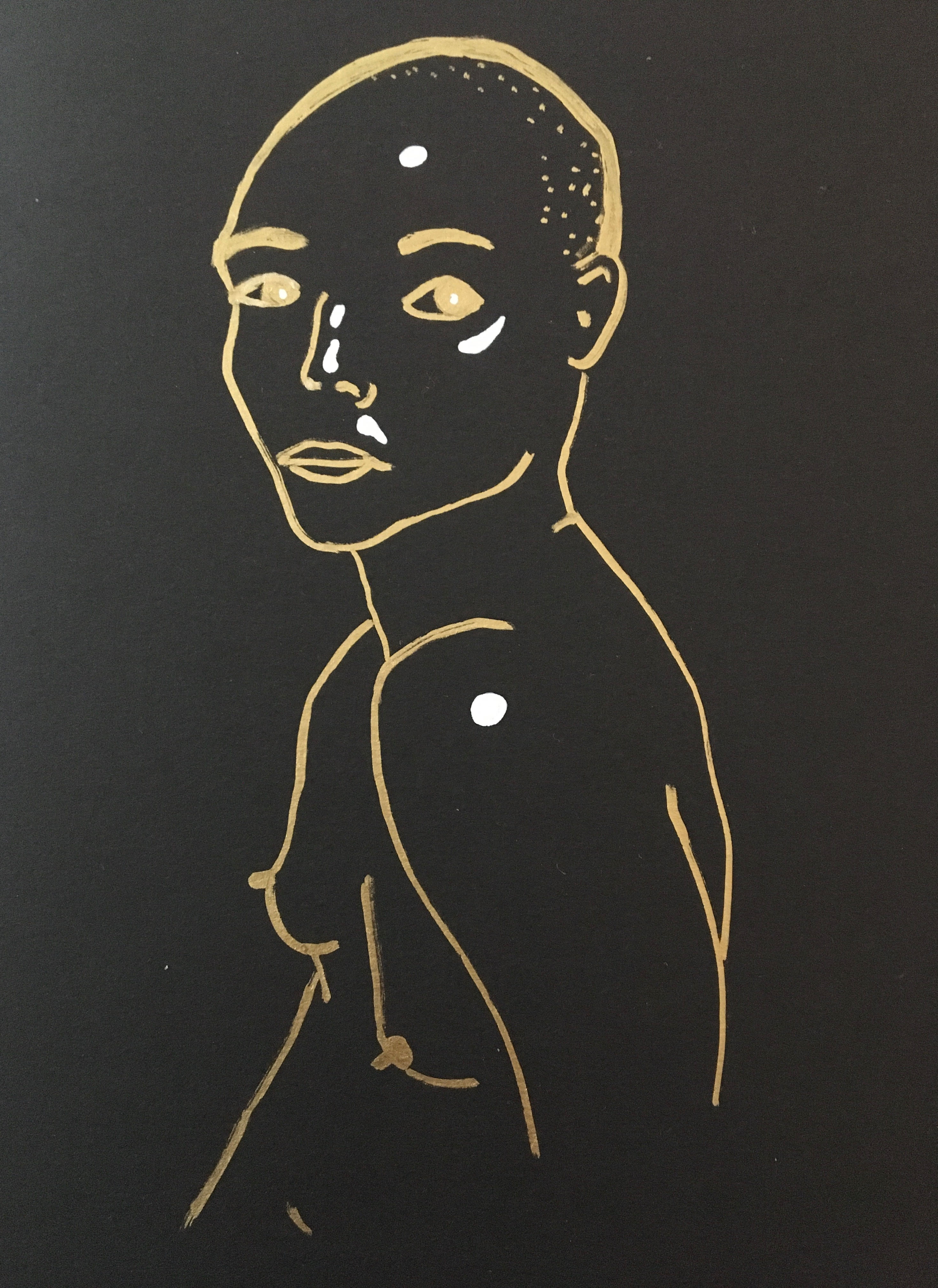 Julia in Black and Gold