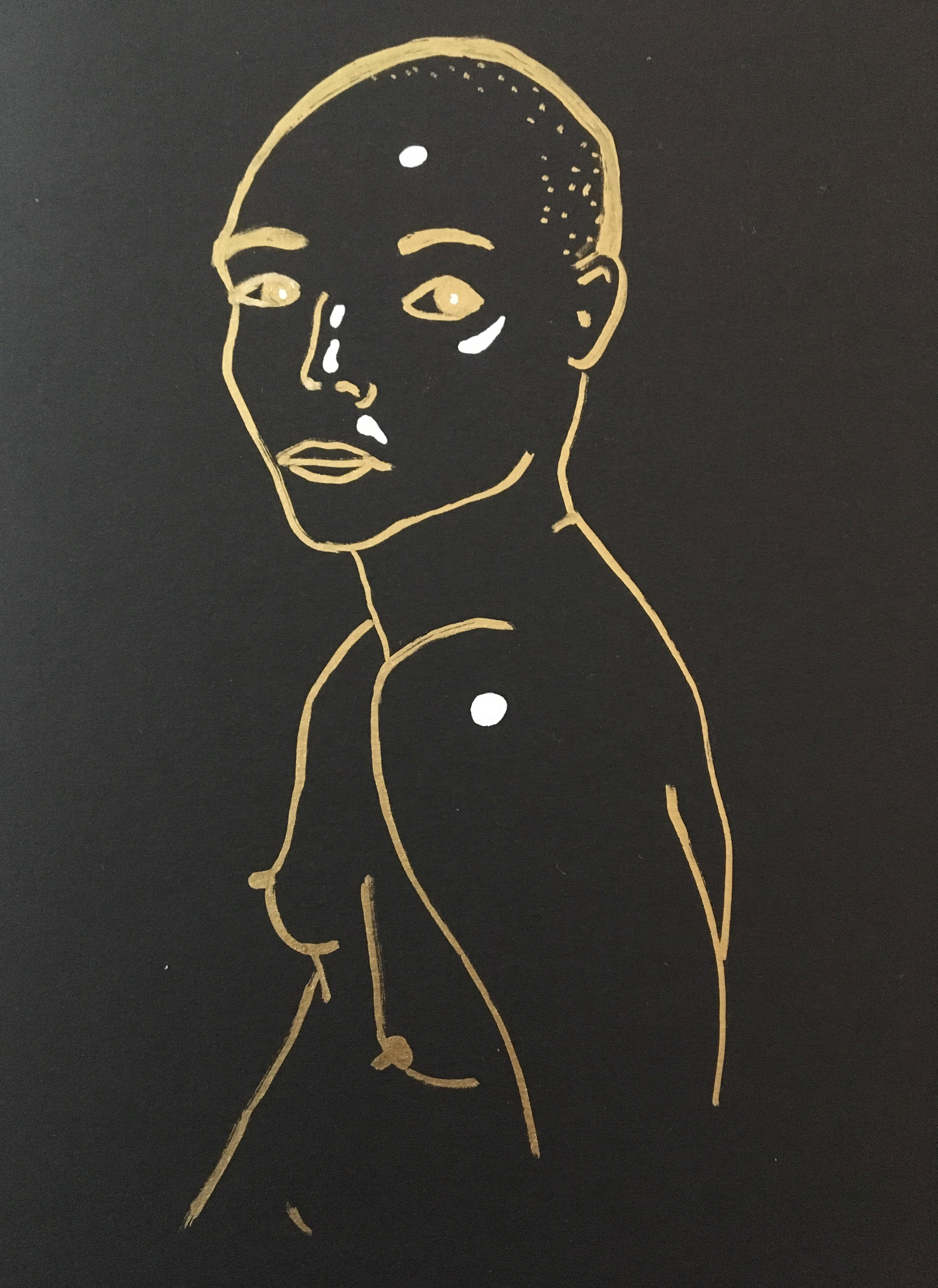 Julia in Black and Gold