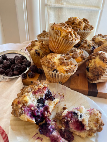 Triple Berry Buttermilk Muffins with Brown Sugar Streusel