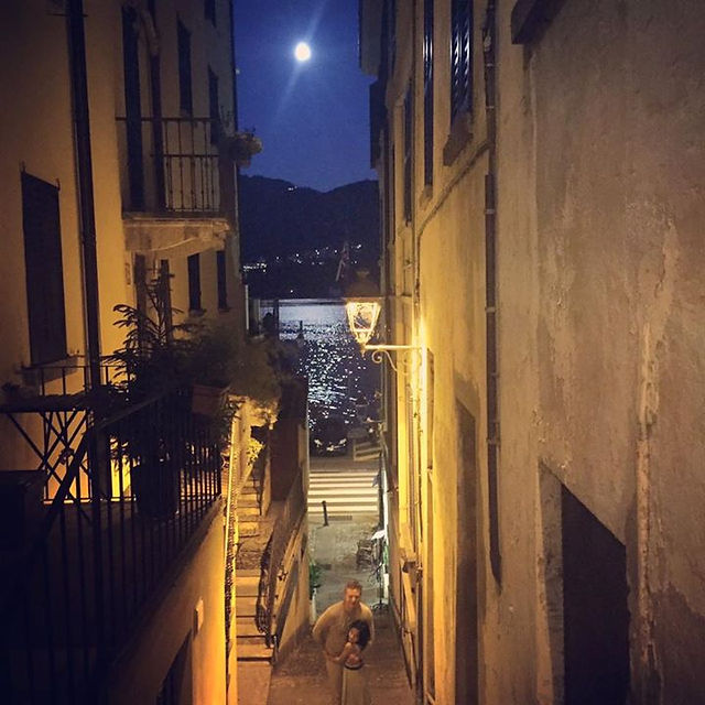 Full moon over Lake Como