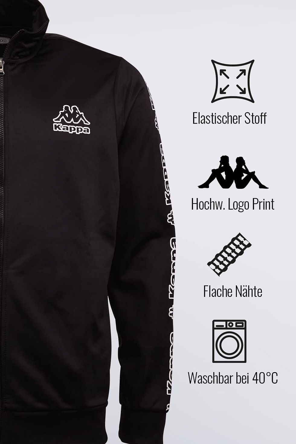 الصورة المصغرة: Kappa men's tracksuit in sizes S-3XL, with stylish logo on arms and legs I avai