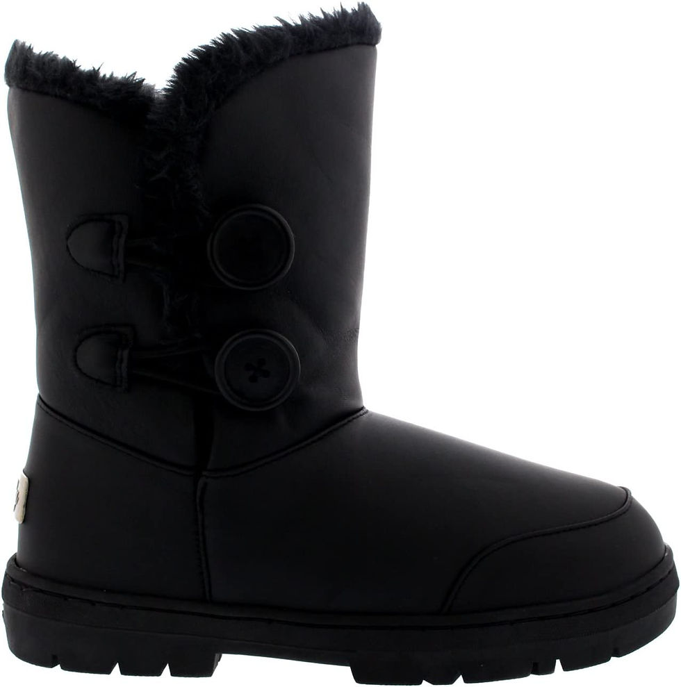 الصورة المصغرة: حذاء ثلج شتوي مقاوم للماء بأزرار مزدوجة للنساء من 