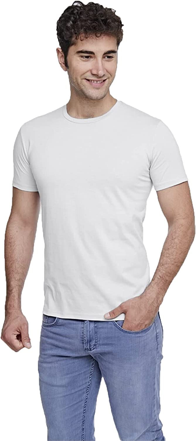 الصورة المصغرة: تي شيرت رجالي بأكمام قصيرة وقميص قطن خالٍ من الياقات باللون الكلاسيكي 