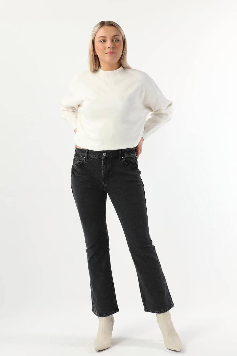 الصورة المصغرة: Women's Slim Flare Jeans Dark Anthracite