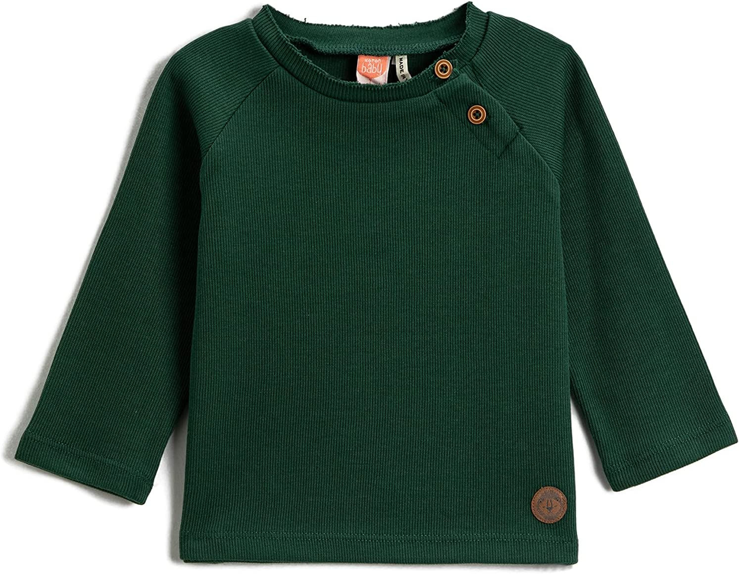 قميص من القطن مضلع ومفصل بأزرار قميص من القطن للرضع