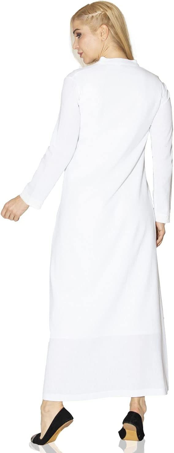 الصورة المصغرة: عباية من قماش لاسي شيلة أبيض