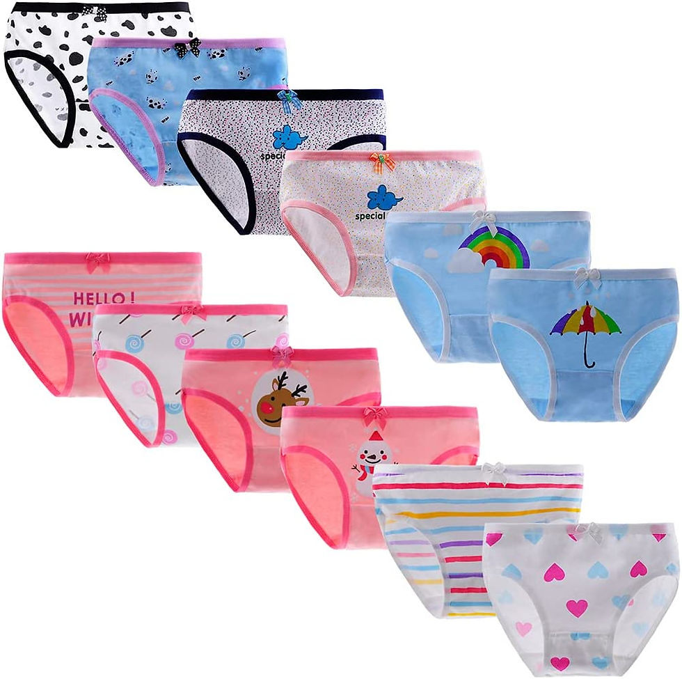 الصورة المصغرة:  ليتل جيرل الاطفال القطن سراويل الطفل لينة متنوعة سراويل داخلية سراويل (12 حزمة
