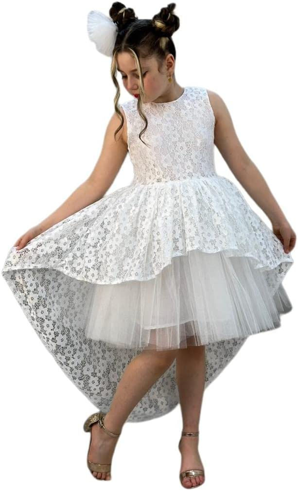 الصورة المصغرة: فستان سهرة للأطفال مزين بفيونكة سالسا - فستان بناتي