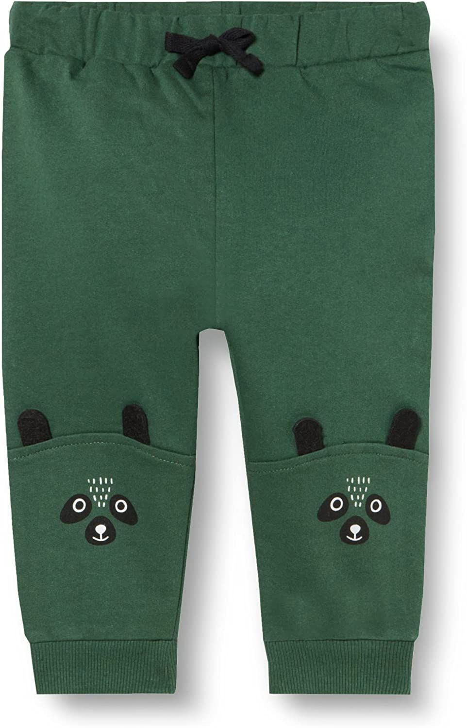 الصورة المصغرة: بنطلون رياضي قطني منقوش على شكل حيوان بخصر مرن بحاشية مطاطية للأطفال الأولاد