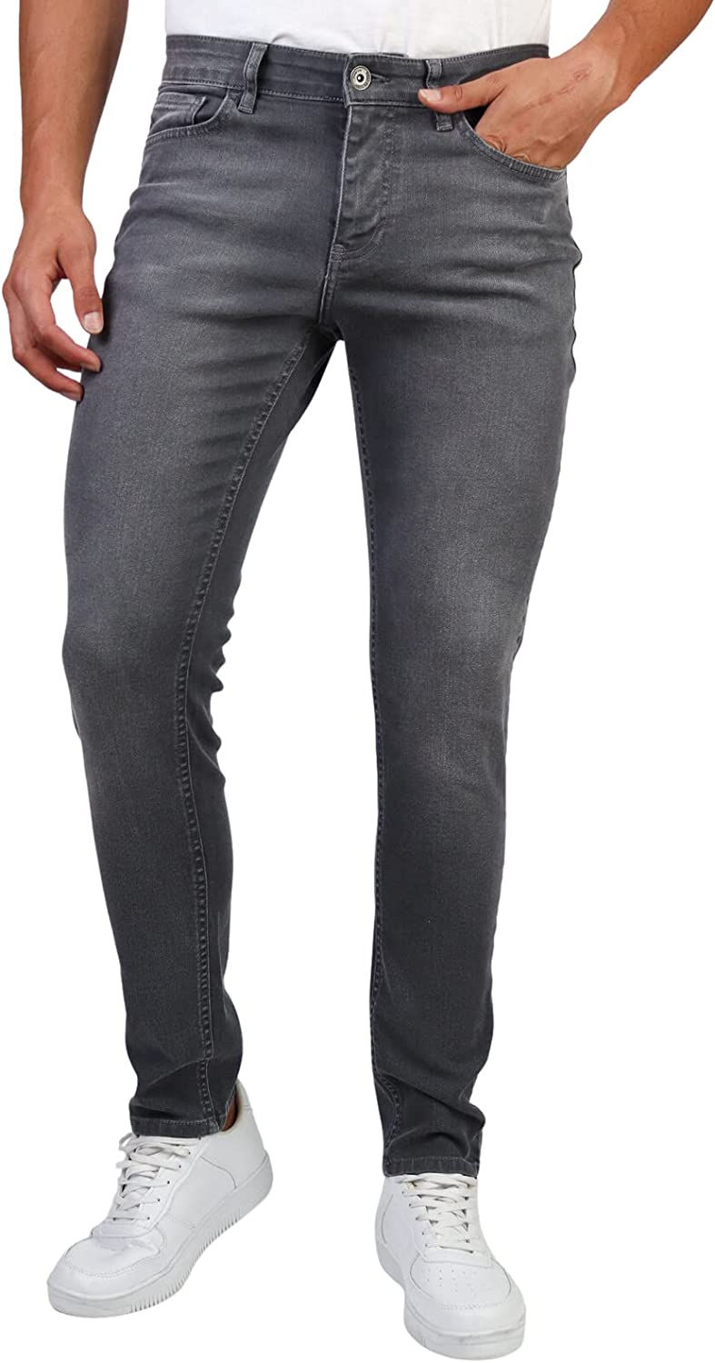الصورة المصغرة:  بنطلون جينز رجالي ، قصة ضيقة ، جينز قطني ، مطاطي ، للرجال ، بسطح رفيع