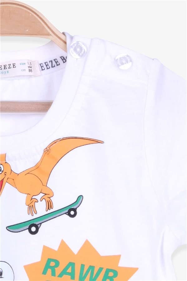 الصورة المصغرة: Boy T-Shirt Dinosaur Printed Ecru (1.5-5 Years)