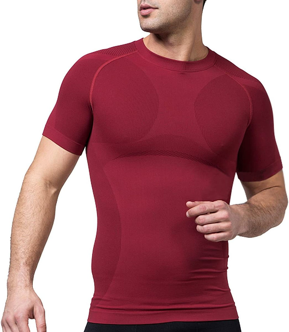 الصورة المصغرة: تي شيرت رجالي من  مقاوم للعرق يسمح بمرور الهواء - صالة رياضية ضيقة