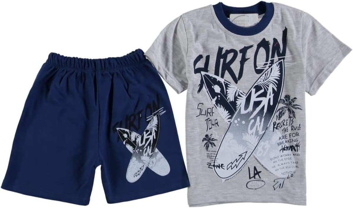 Boy Patterned Shorts Set