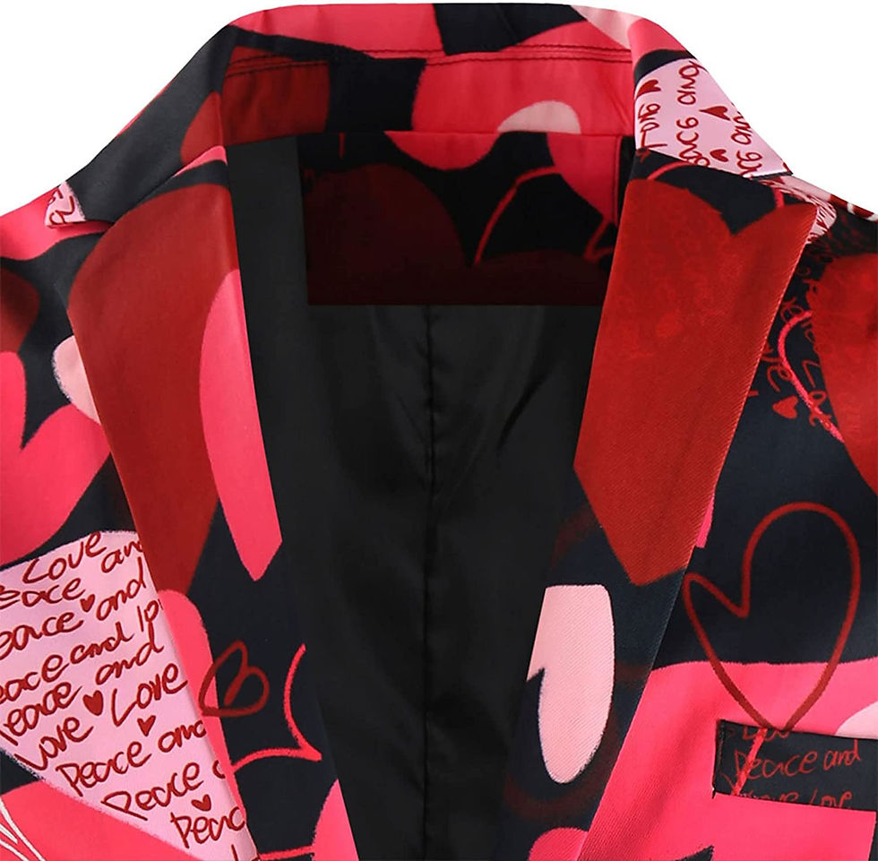 الصورة المصغرة: بدلات رجالية من  مكونة من 3 قطع موضة ثلاثية الأبعاد مطبوعة من القلب إلى القلب ل