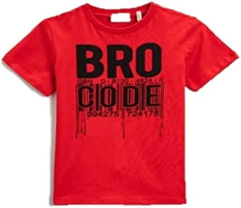 الصورة المصغرة:  تي شيرت مطبوع بأكمام قصيرة مطبوع عليه شعار من القطن تي شيرت للأولاد