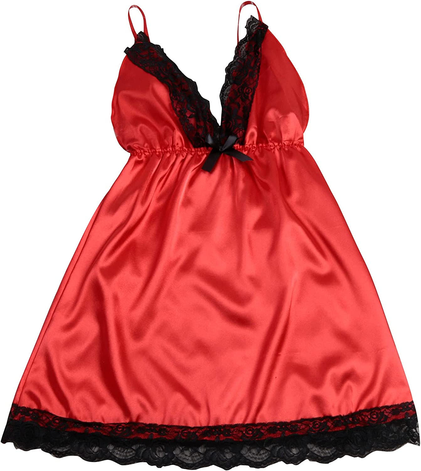 ملابس n أزياء عادية قطع الخامس الرقبة الساتان تي شيرت ملابس النوم فساتين ليلة م