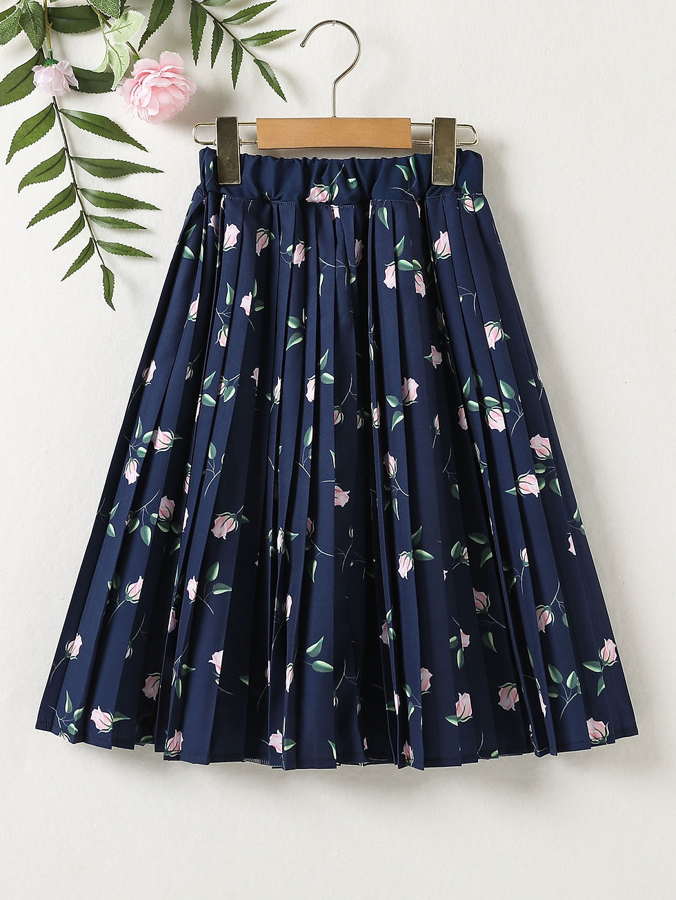 الصورة المصغرة: تنورة ذو تجاعيد طباعة الأزهار بنات